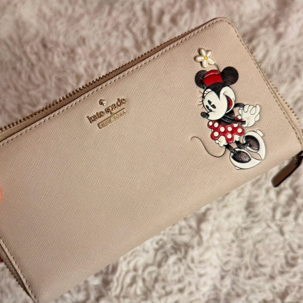 Disney Kate Spade Minnie Mouse Disney Tan Wallet Disney Parks